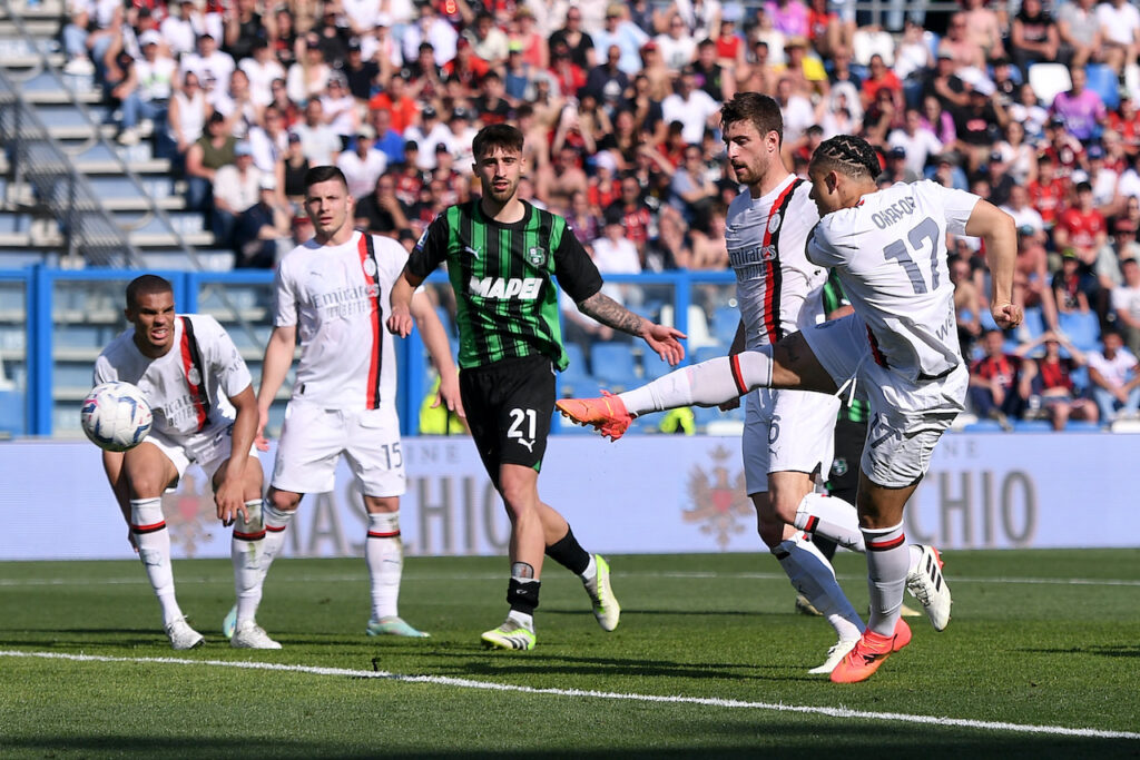 gol Noah Okafor AC Milan Sassuolo-Milan 3-3 Serie A 2023-2024
