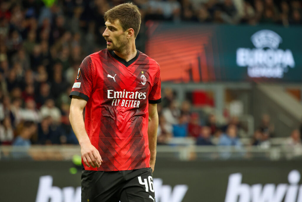 Matteo Gabbia AC Milan Milan-Roma 0-1 Europa League 2023-2024
