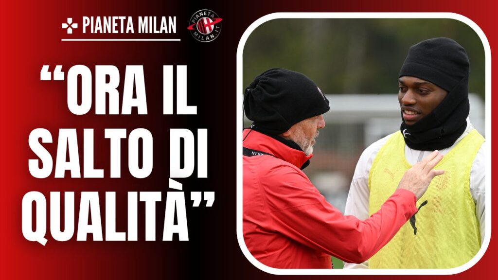Stefano Pioli e Rafael Leao, tecnico e giocatore del Milan 03/04/2024 PianetaMilan.it