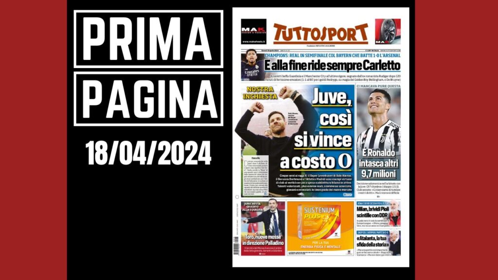 Prima Pagina Tuttosport 18 aprile