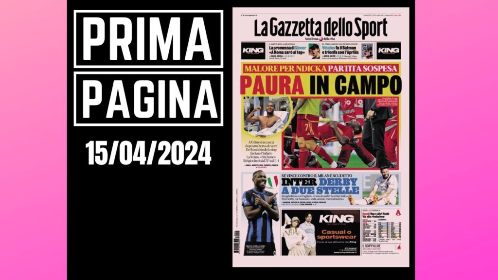 Prima pagina Gazzetta dello Sport DATA PianetaMilan.it