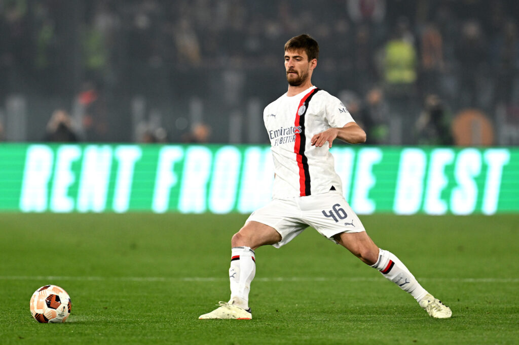 Matteo Gabbia AC Milan Roma-Milan 2-1 Europa League 2023-2024