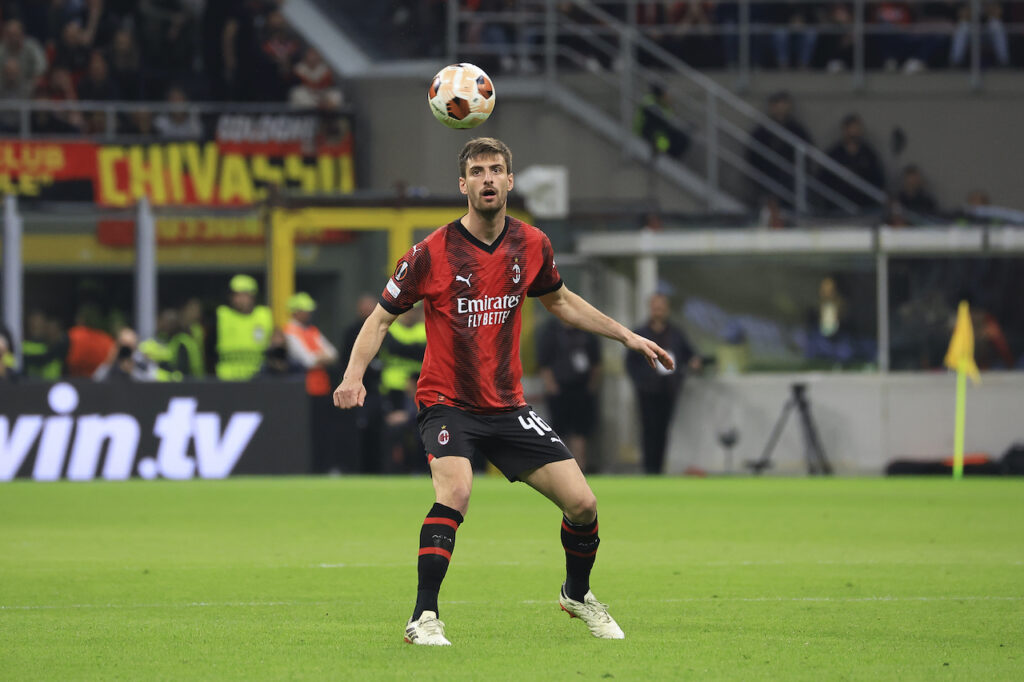 Matteo Gabbia AC Milan Milan-Roma 0-1 Europa League 2023-2024
