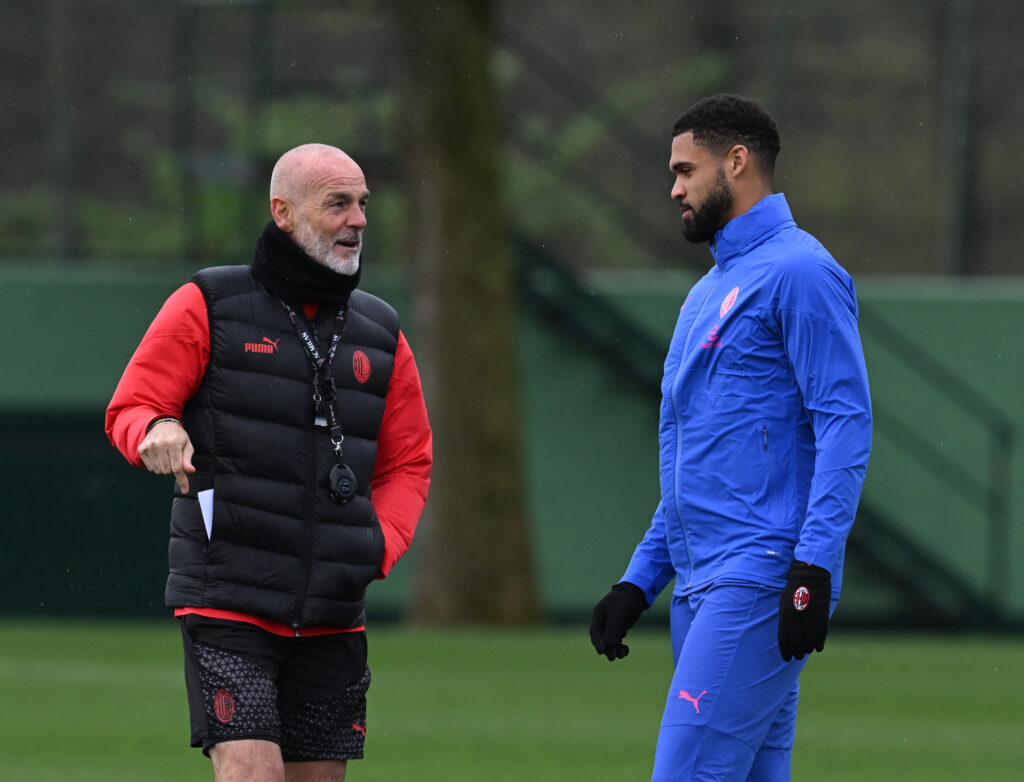 AC Milan Training Session And Press Conference - UEFA Europa League 2023/24