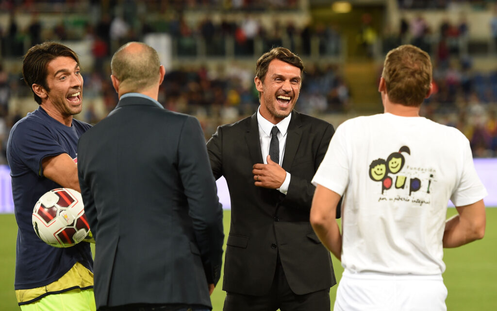 Paolo Maldini e Gianluigi Buffon (getty images)