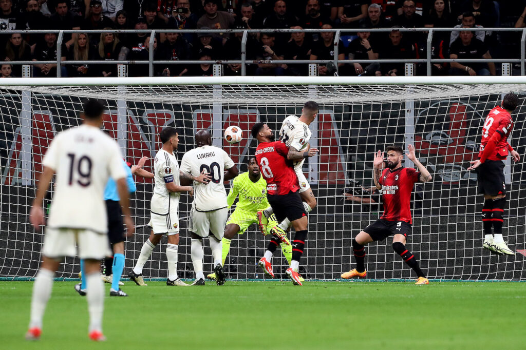 gol Mancini AS Roma Milan-Roma 0-1 Europa League 2023-2024