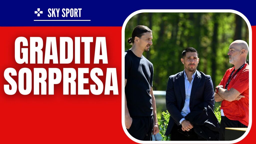 Zlatan Ibrahimovic, Stefano Pioli e Geoffrey Moncada Allenamento Milan