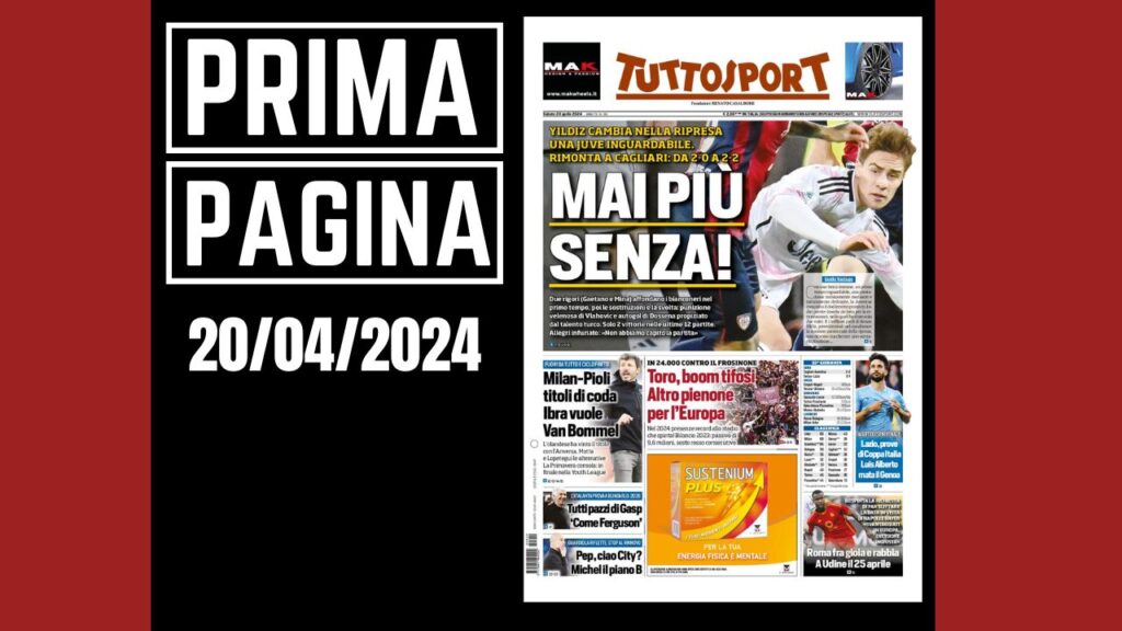 Prima Pagina Tuttosport 20 aprile