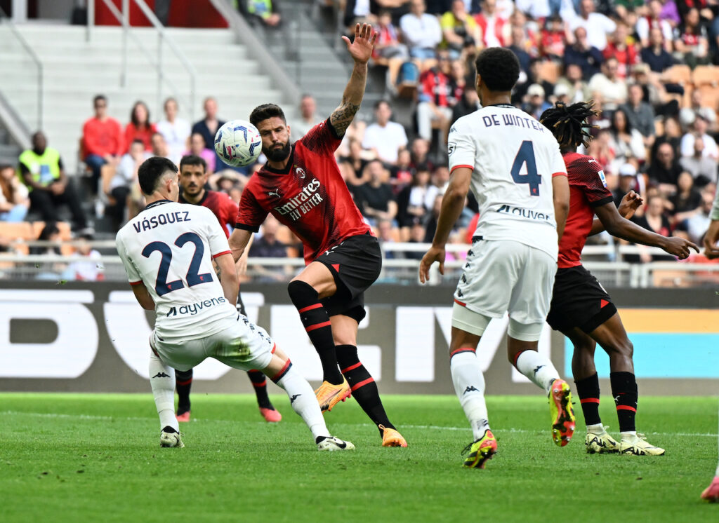 Olivier Giroud AC Milan Milan-Genoa 3-3 Serie A 2023-2024