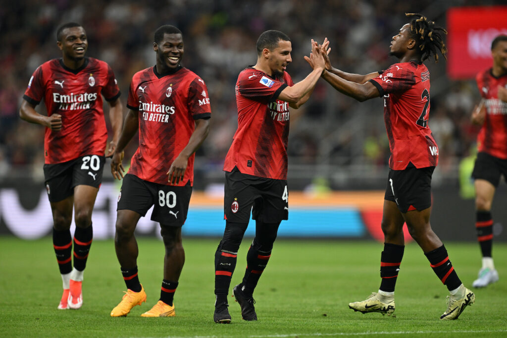 esultanza gol Ismaël Bennacer AC Milan Milan-Cagliari 5-1 Serie A 2023-2024