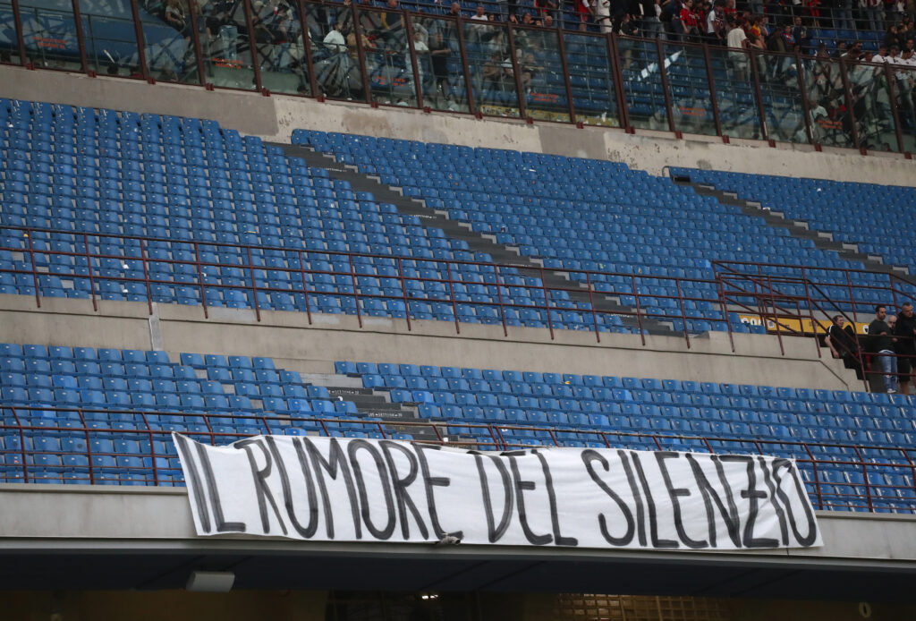 Protesta Curva Sud Milan-Genoa 3-3 Serie A News 2023-24