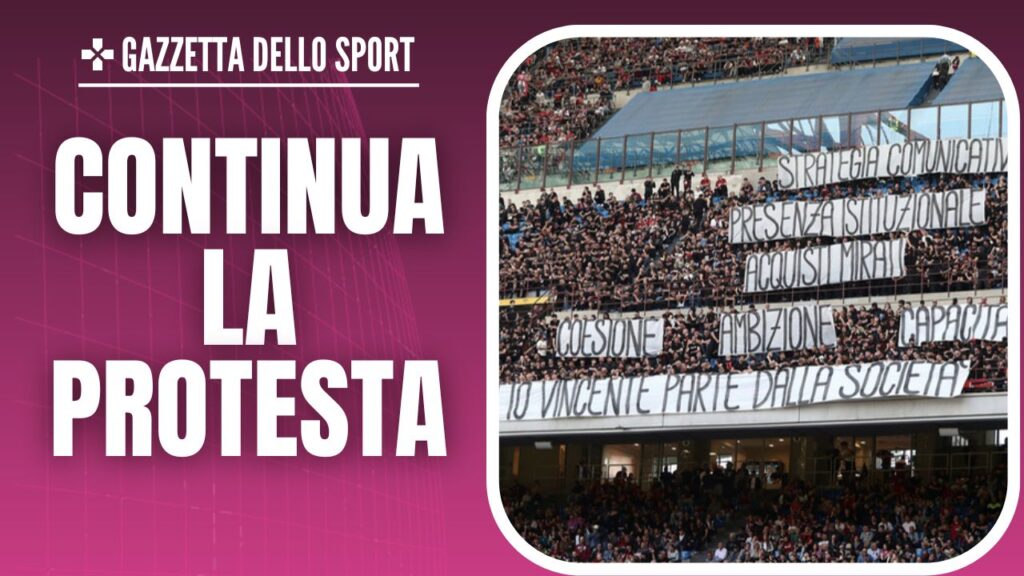 Protesta Curva Sud Milan-Genoa 3-3 Serie A News 2023-24