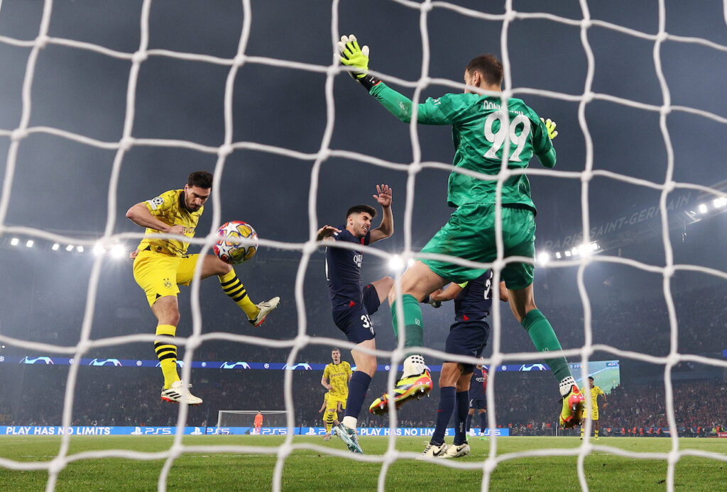 gol Mats Hummels PSG-Borussia Dortmund 0-1 Champions League 2023-2024