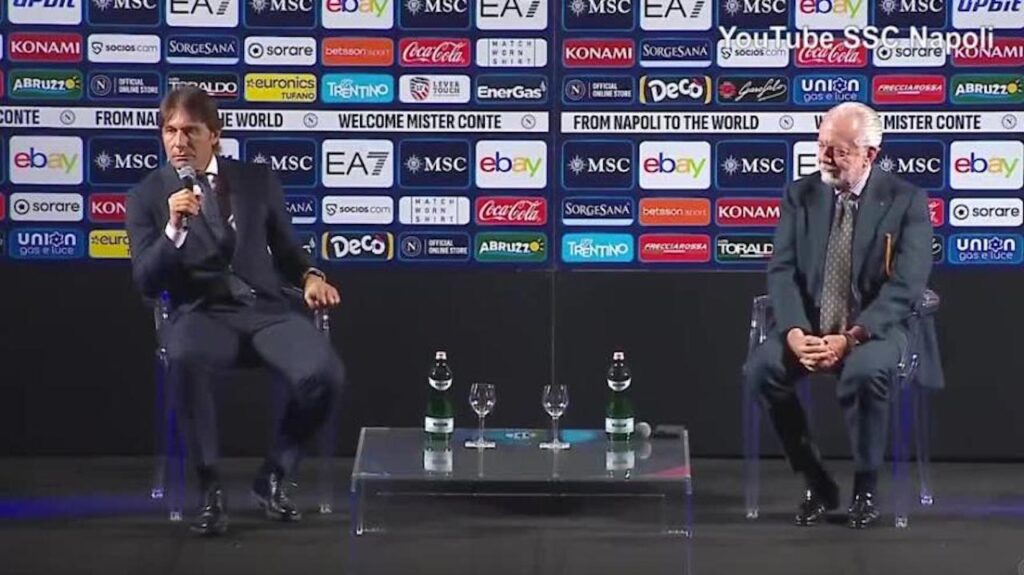 Napoli Conte conferenza stampa Kvaratskhelia