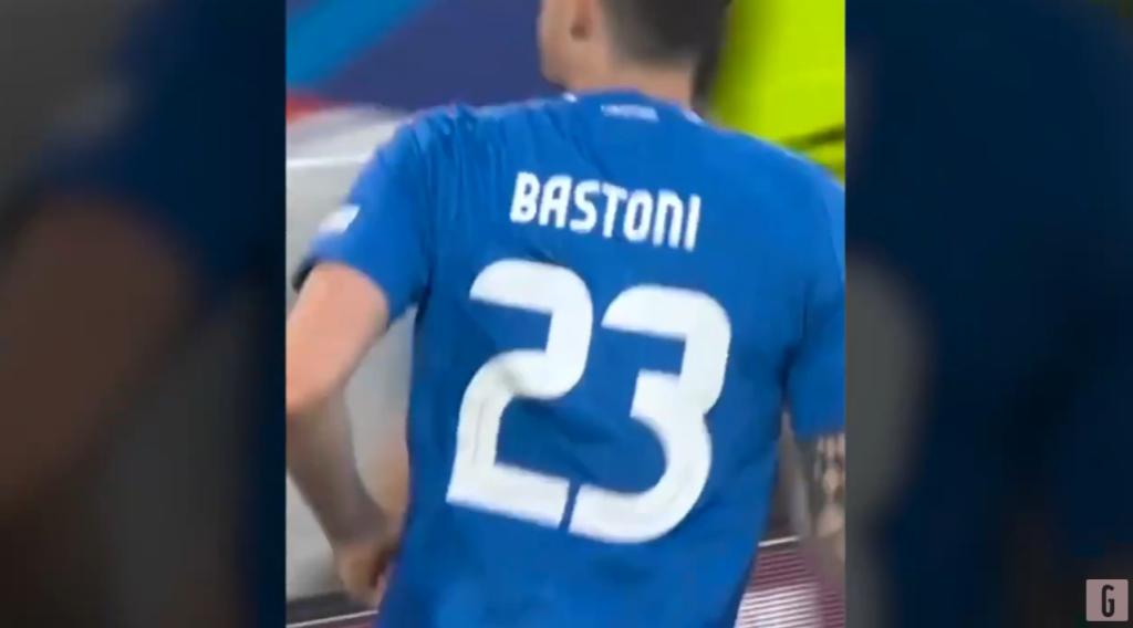 Europei, Italia-Albania: il gol del pareggio di Bastoni | VIDEO (screen gazzetta.it)