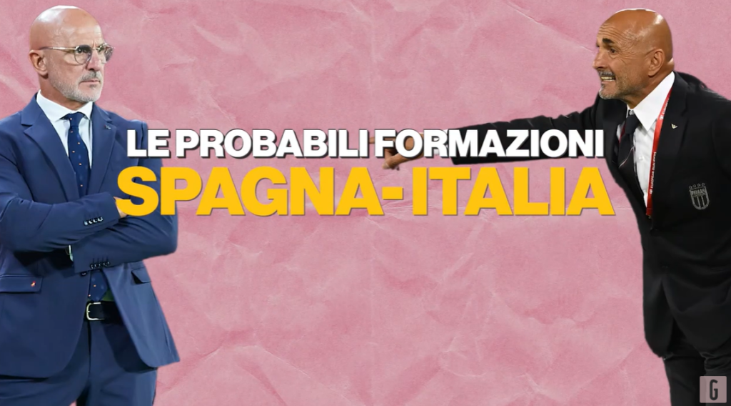Europei, Spagna-Italia, le probabili formazioni: titolari in campo | VIDEO (screen Gazzetta.it)