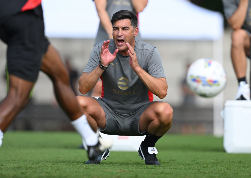Paulo Fonseca AC Milan allenamento Milanello