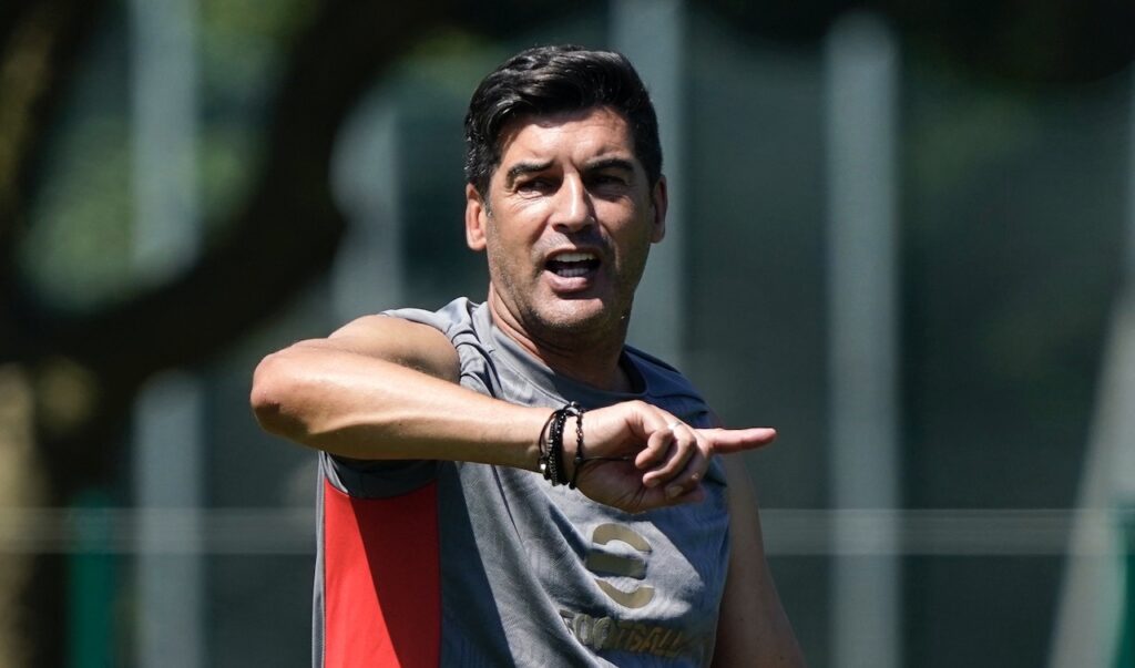 Paulo Fonseca AC Milan allenamento Milanello