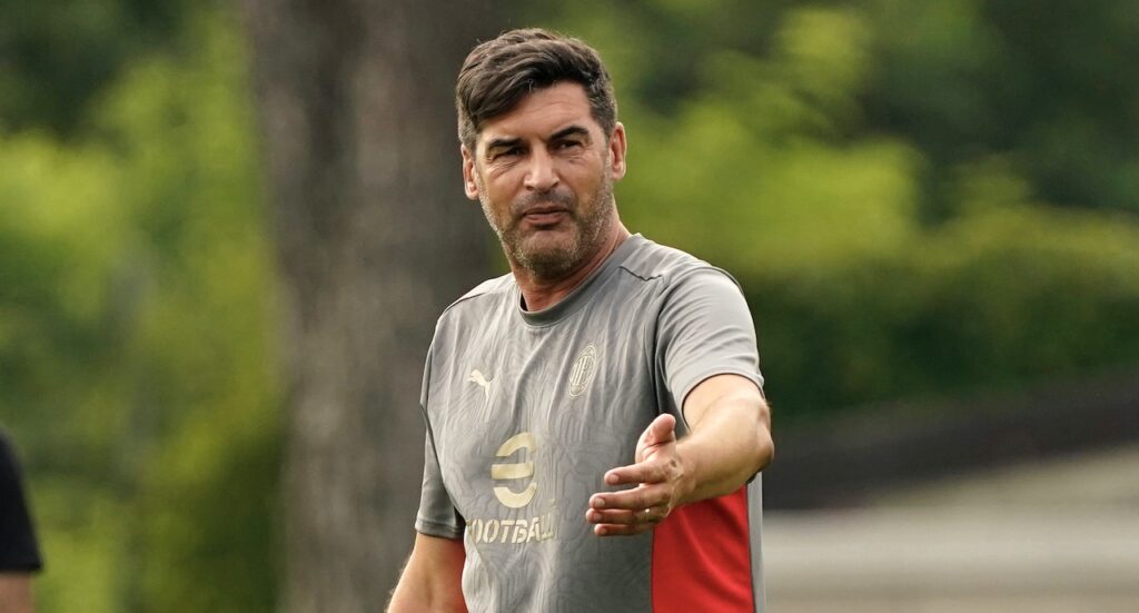Paulo Fonseca AC Milan allenamento Milanello