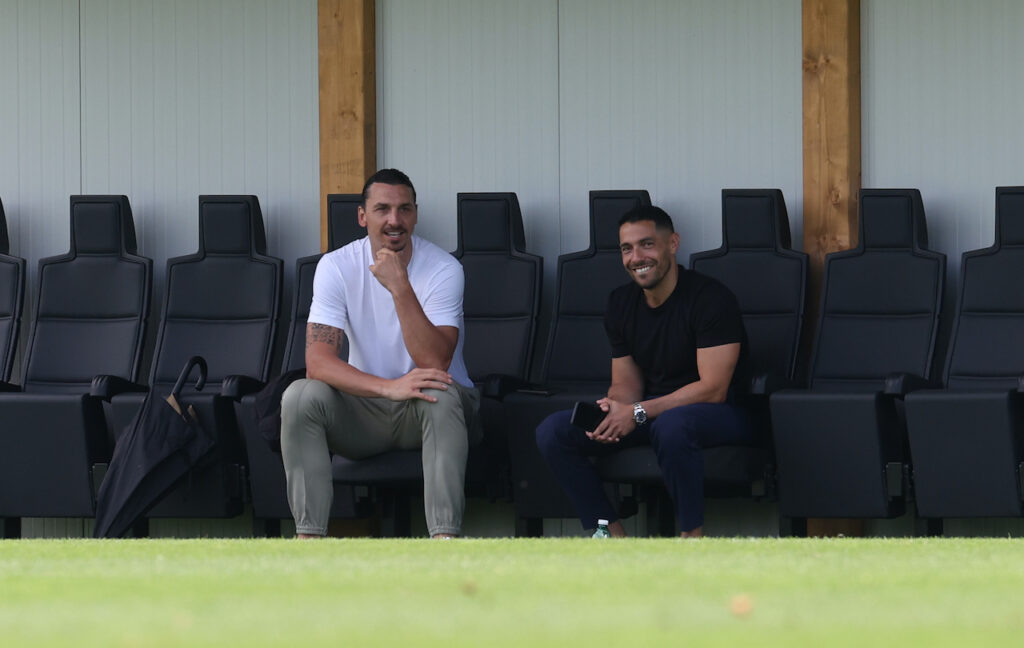 Ibrahimovic Moncada AC Milan allenamento Milanello
