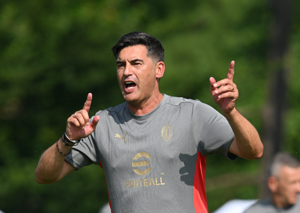 Paulo Fonseca AC Milan allenamento Milanello