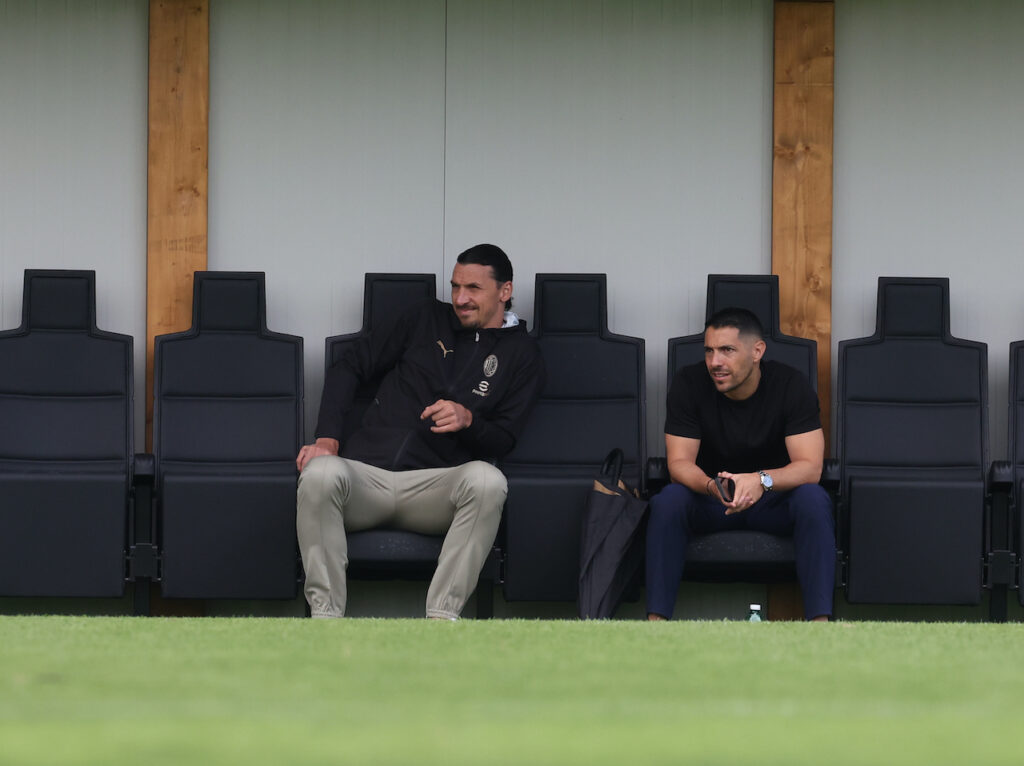 Ibrahimovic Moncada AC Milan allenamento Milanello