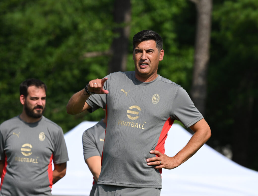 Paulo Fonseca AC Milan allenamento Milanello