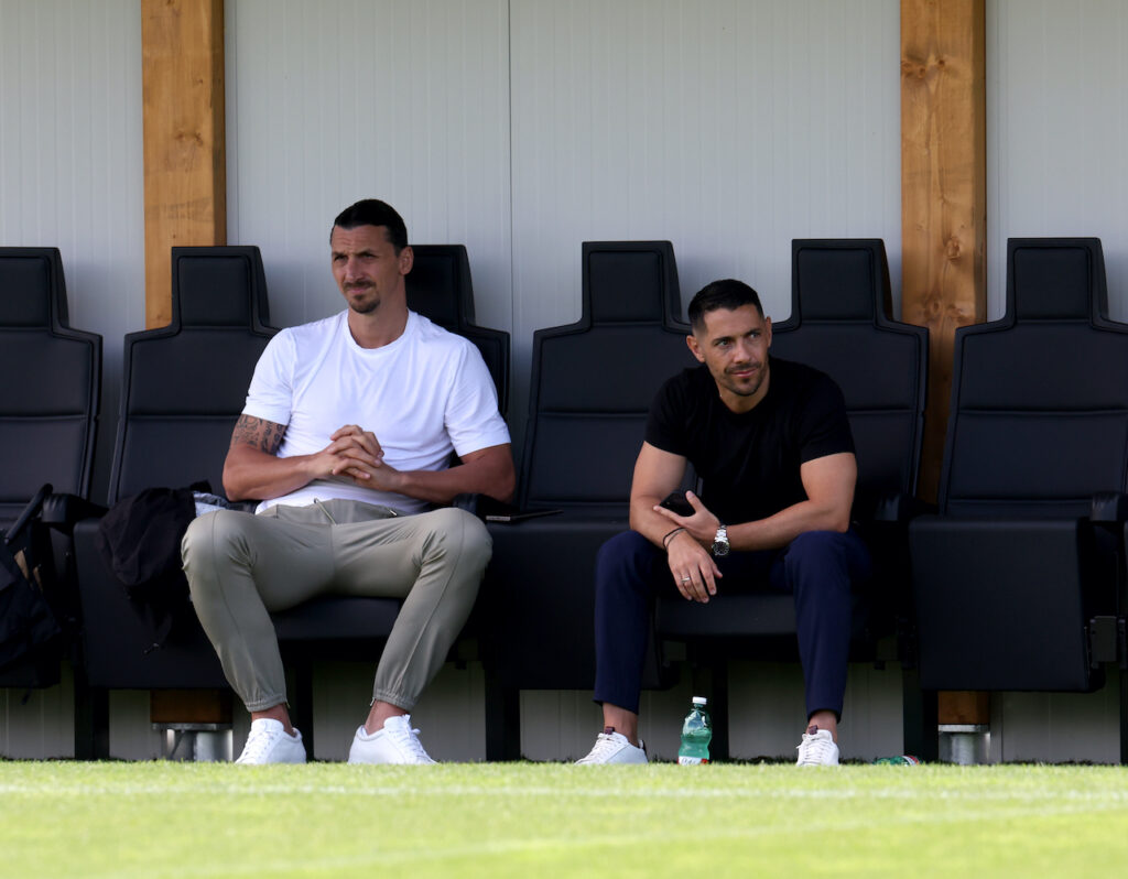 Ibrahimovic Moncada AC Milan allenamento Milanello