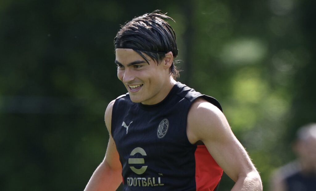 Luka Romero AC Milan allenamento Milanello