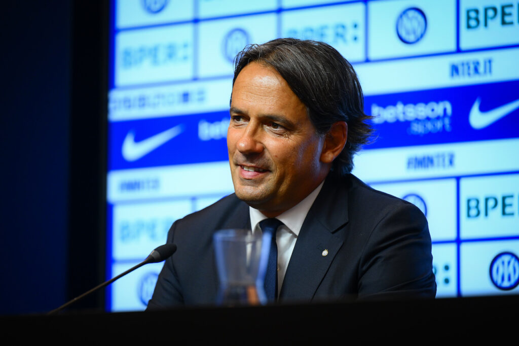 Simone Inzaghi Inter conferenza stampa