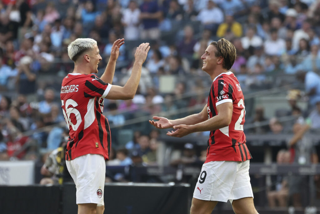 Saelemaekers Colombo AC Milan amichevole Manchester City-Milan 2-3 Soccer Champions Tour 2024 USA