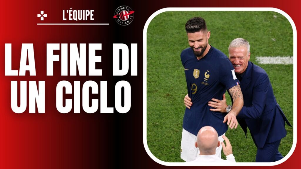 Olivier Giroud e Didier Deschamps, ex attaccante Milan e CT Francia (getty images)