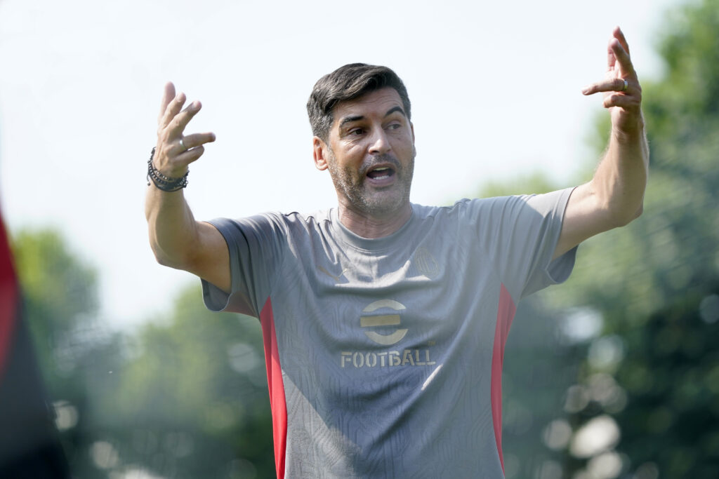 Paulo Fonseca AC Milan allenamento New Jersey