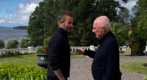 Beckham, sui social l'ultimo video con Eriksson | VIDEO (screen Gazzetta.it)