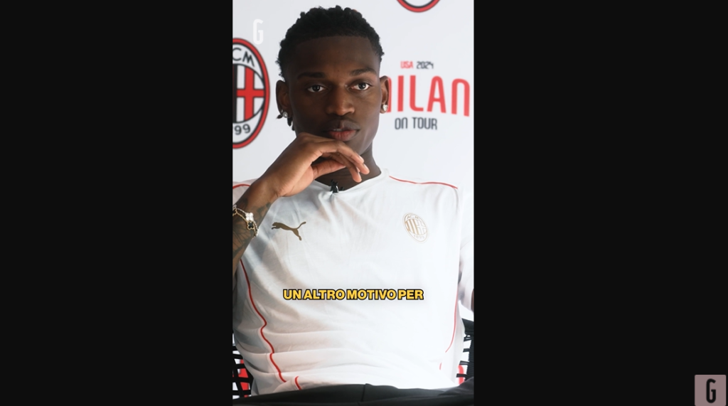 Milan, Leao sarà papà: i nomi dei due gemelli | VIDEO (screen Gazzetta.it)