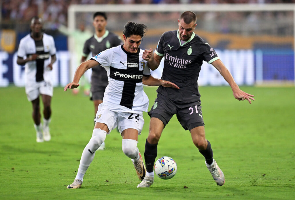 Strahinja Pavlovic AC Milan Parma-Milan 2-1 Serie A 2024-2025