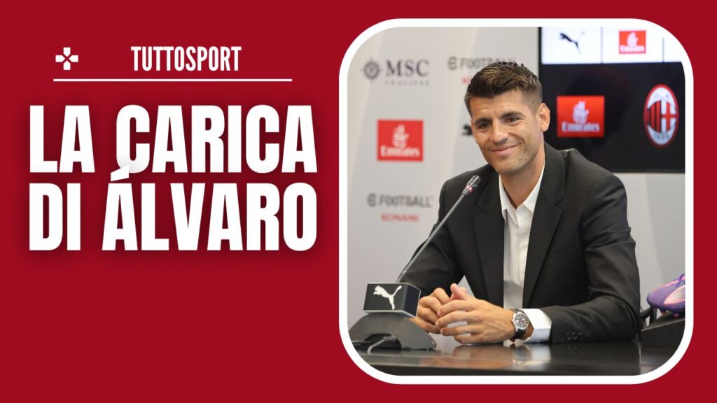 Álvaro Morata AC Milan conferenza stampa