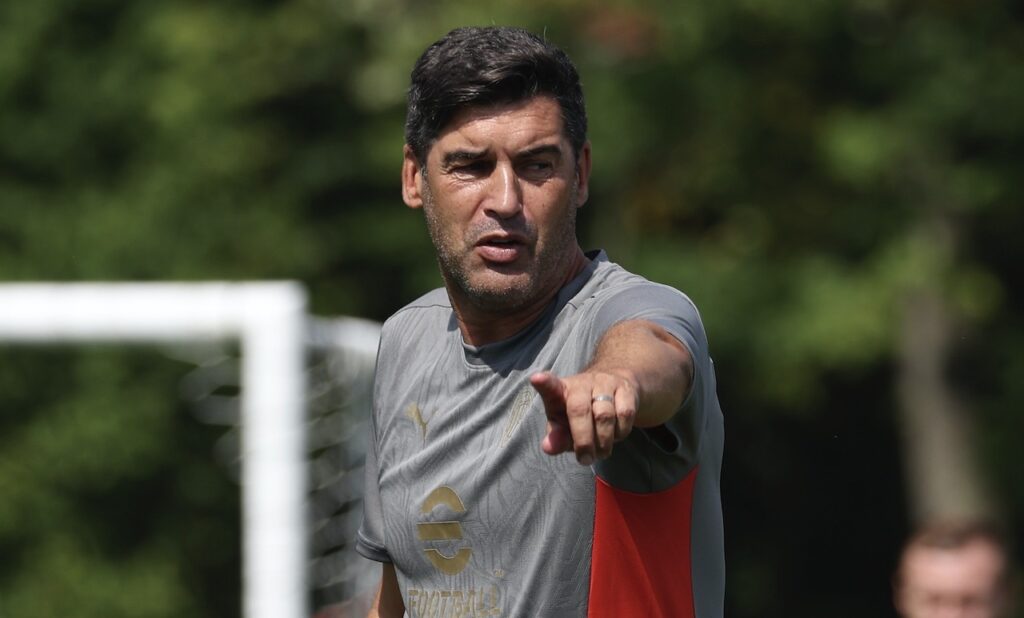Paulo Fonseca AC Milan allenamento New Jersey