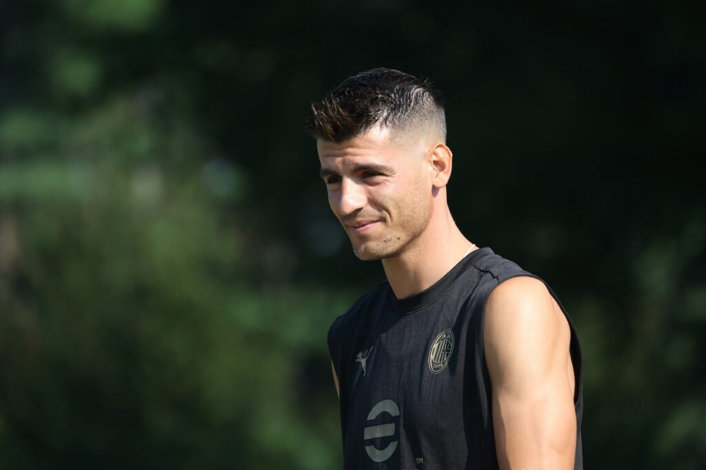 Álvaro Morata AC Milan allenamento Milanello