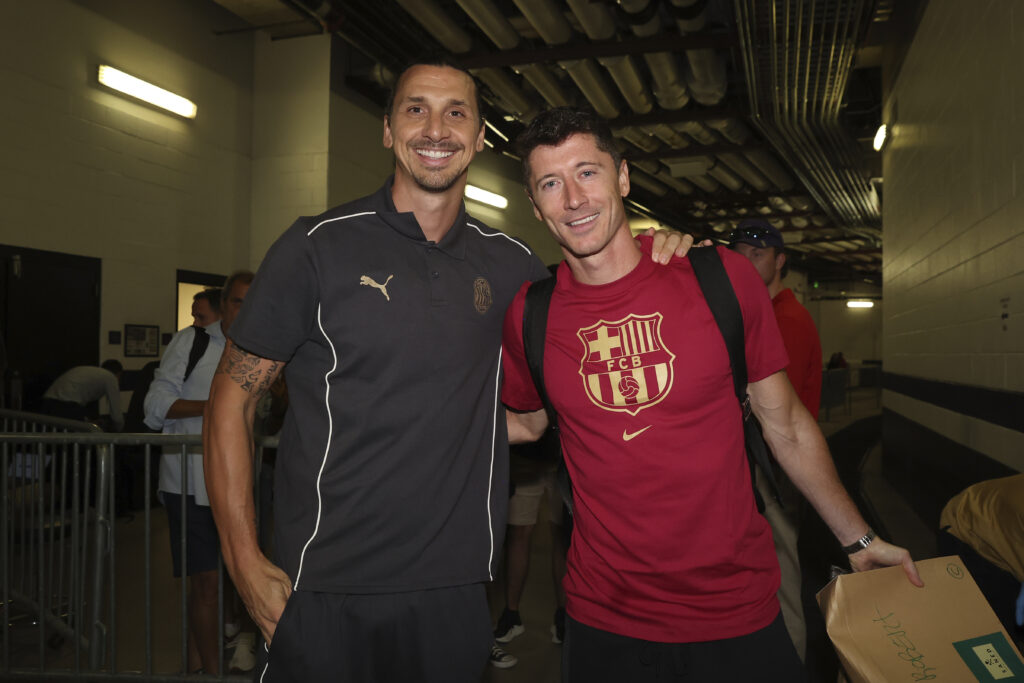 Zlatan Ibrahimovic AC Milan amichevole Barcellona-Milan 5-6 dcr Soccer Champions Tour 2024 USA