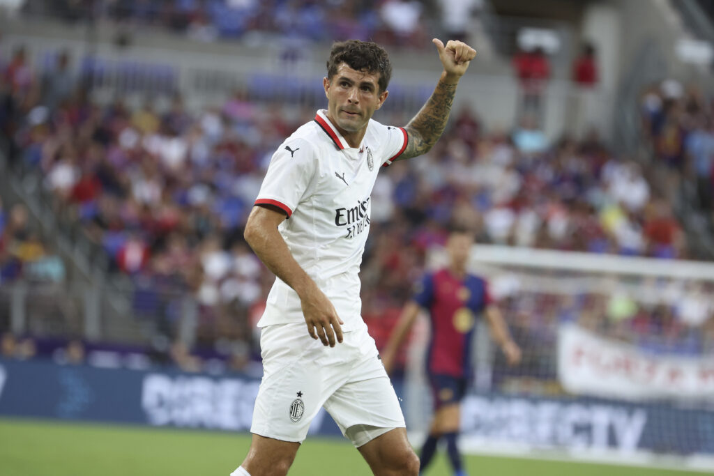 Christian Pulisic AC Milan amichevole Barcellona-Milan 5-6 dcr Soccer Champions Tour 2024 USA
