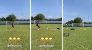 Ex Milan, Balotelli: che tiri e che colpi in allenamento | VIDEO (screen Gazzetta.it)