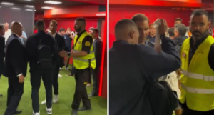 Mbappé regala la sua maglia a Nadal dopo Maiorca-Real Madrid | VIDEO (screen Gazzetta.it)