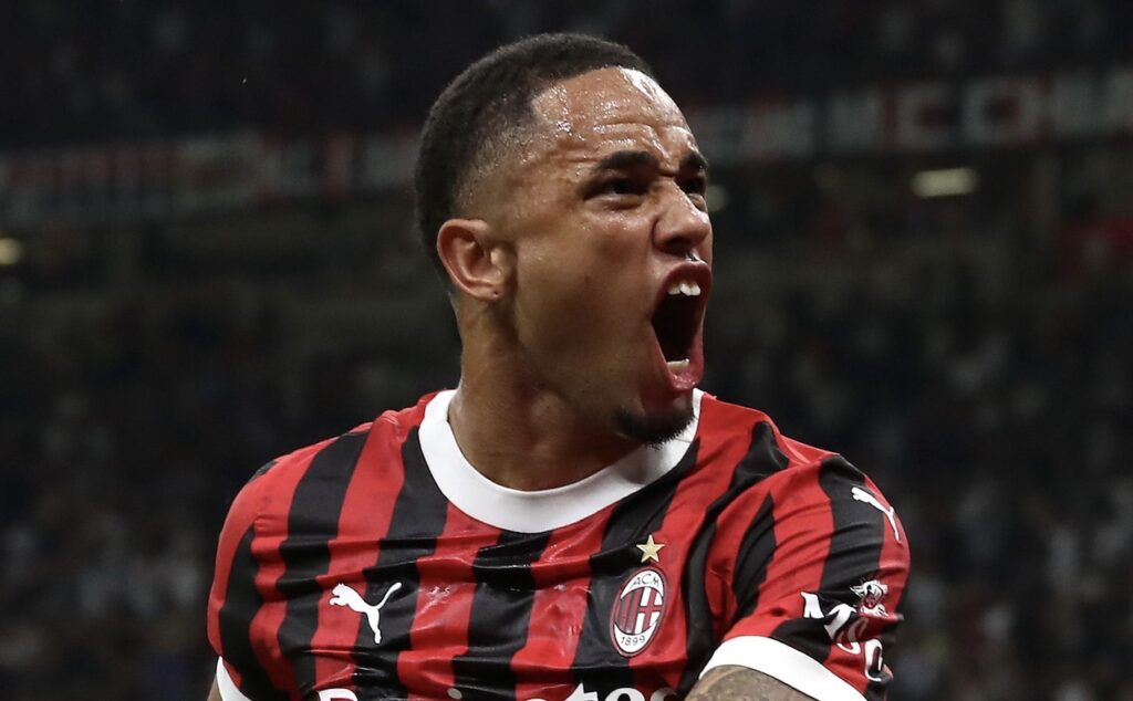 esultanza gol Noah Okafor AC Milan Milan-Torino 2-2 Serie A 2024-2025