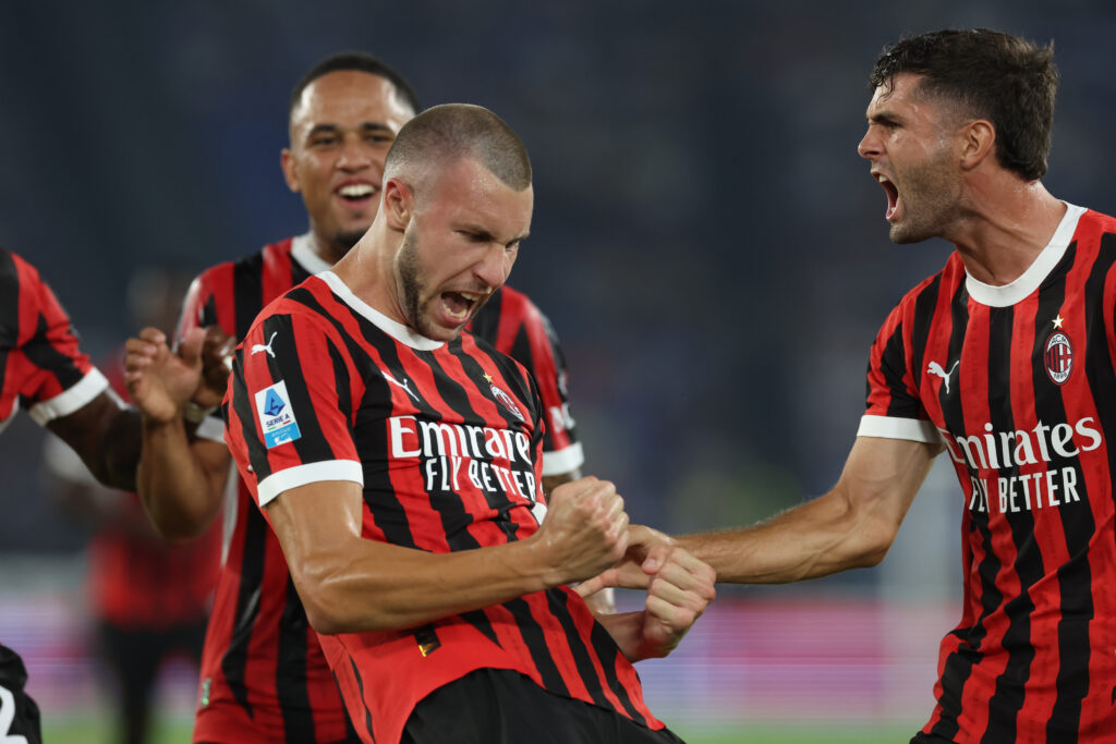 Strahinja Pavlovic AC Milan Lazio-Milan Serie A 2024-2025