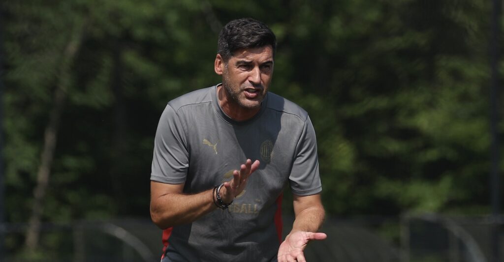 Paulo Fonseca AC Milan allenamento New Jersey