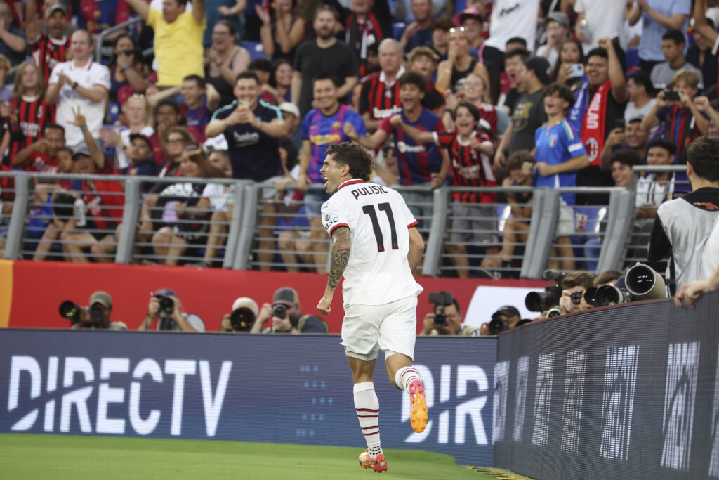 Christian Pulisic AC Milan amichevole Barcellona-Milan 5-6 dcr Soccer Champions Tour 2024 USA