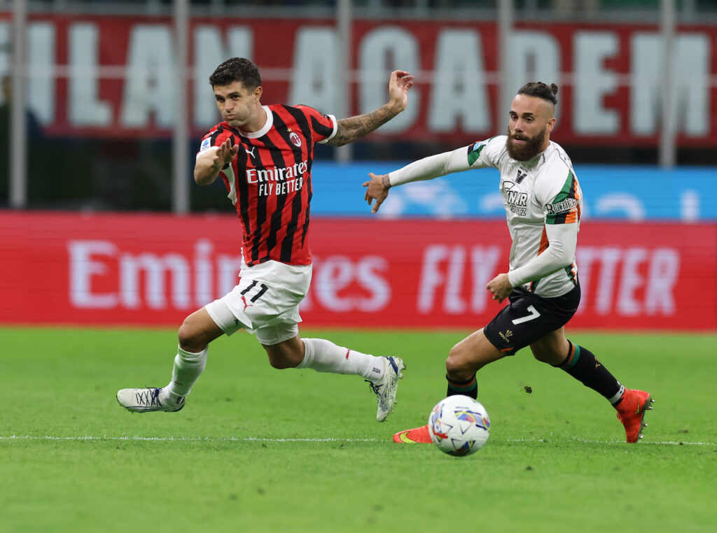 Christian Pulisic AC Milan Milan-Venezia 4-0 Serie A 2024-2025