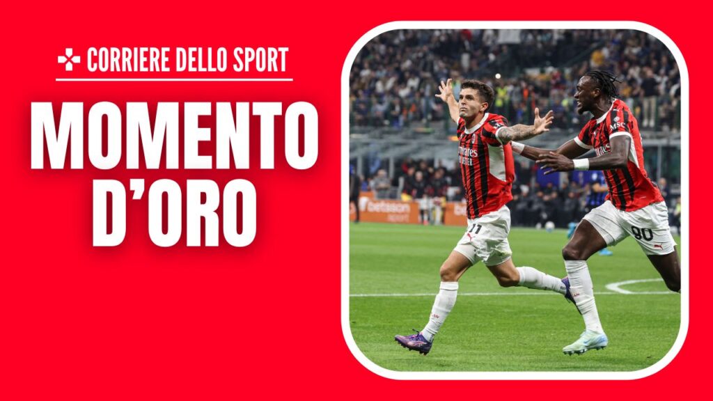 esultanza gol Christian Pulisic AC Milan derby Inter-Milan 1-2 Serie A 2024-2025