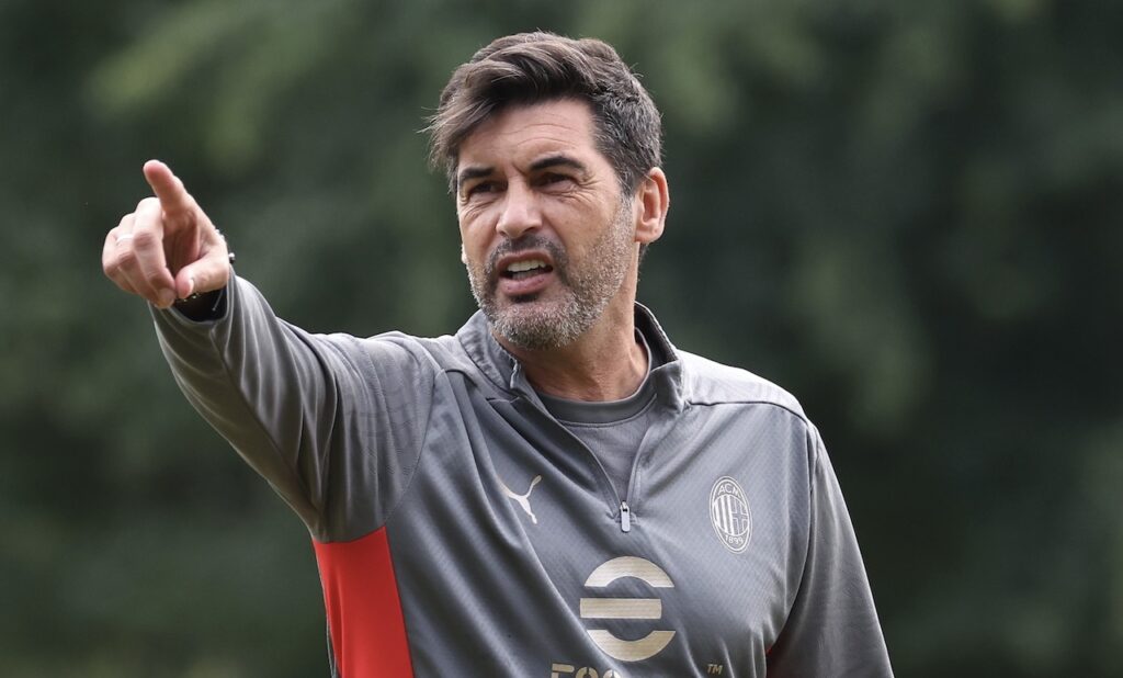 Paulo Fonseca AC Milan allenamento Milanello